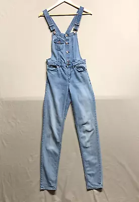 H&M Dungarees Womens UK 6 Blue Denim Jumpsuit Overalls Adjustable Cotton Blend • $14.69