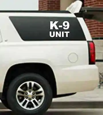 K-9 UNIT DECAL SET Police Dog WHITE Sticker K9 Police Car Truck Van SUV • $15.95