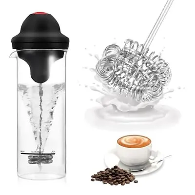 Milk Frother Handheld With Stand Milk Frother Battery Operated Coffee Frother... • $17.96