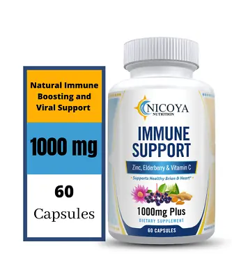 12 In 1- Natural Immune Support With ELDERBERRY VITAMIN C ZINC & ECHINACEA • $13