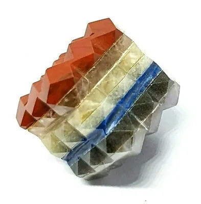 Merkaba 54 Point Pyramid Power Cube Gemstone Crystal 7 Chakra Lemurian Generator • £16.95