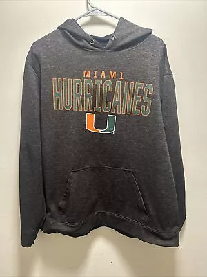 MIAMI HURRICANES  Gray NCAA Pullover Hoodie Sweatshirt XL • $29.99