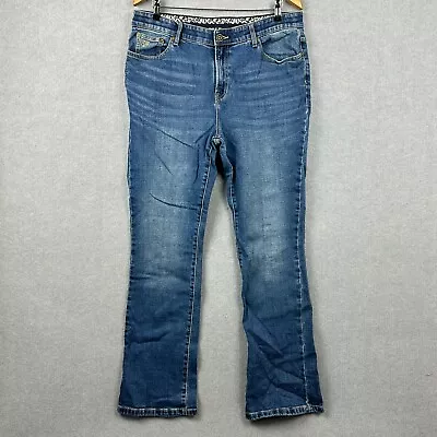 RB Sellars Jeans Womens 16 W34xL30 Blue Denim Jemma Straight Leg High Rise • £12.36