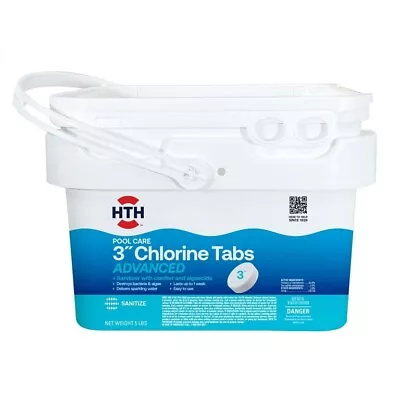 HTH Pool Care 3  Chlorine Tabs Advanced 8lbs Fast Free Shipping  • $79