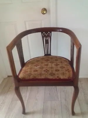 Antique Edwardian Mahogany Elbow Chair • £149.95