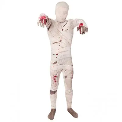 Kids Mummy Morphsuit Boys Girls Egyptian Scary Halloween Fancy Dress Costume • £20.99