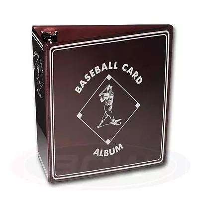 Case ( 12) BCW 3  Red Burgundy Baseball Card Storage D-Ring Albums Binders • $74.56