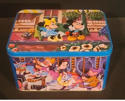 Walt Disney Production Taffy Tin 6x8  Vintage 1978 Hudson Scott & Sons Mickey • $12.71
