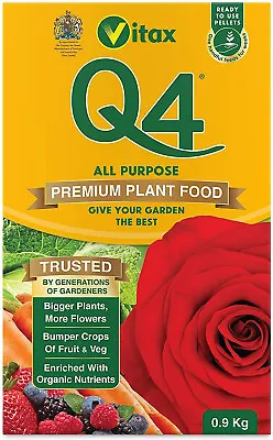 Vitax Q4 All Purpose Granular Pellets Plant Food Fertiliser 0.9kg • £7.99
