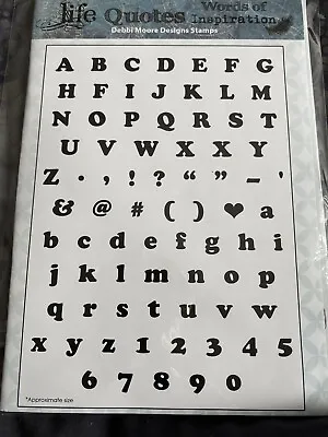 £3.50 • Buy Debbi Moore Life Quote Alphabet Rubber Stamps