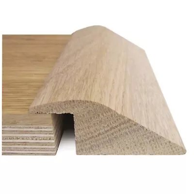 Solid Oak Threshold Door Ramp - 20mm R Section Ramp Reducer 90cm • £29.99