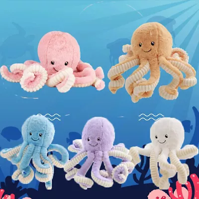Creative Cute Plush Octopus Toys Whale Dolls Stuffed Toys Plush Sea Animal Toys • £7.99