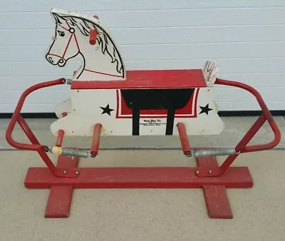 PONY BOY SR. Vintage/Antique Children's Wooden Rocking Horse - Independence Iowa • $59.95