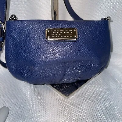 Marc By Marc Jacobs Classic Q Percy Blue Leather Crossbody Bag • $45