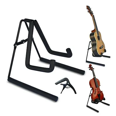 Speedee Music Ukulele Stand A Frame Portable Folding Holder Rack With Free Capo • $15.99