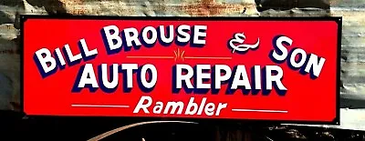 Your BUSINESS NAME OLD SKOOL Painted  Metal Shop Garage Store Mechanic Art Sign • $135