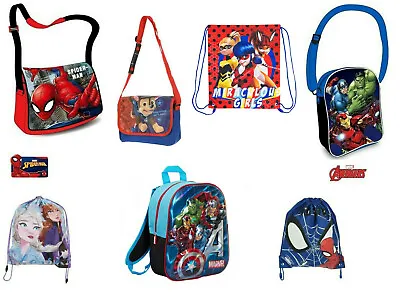 Rucksack Marvel 3D Spiderman Paw Patrol Childrens Gym School Backpack Bag  • £3.99