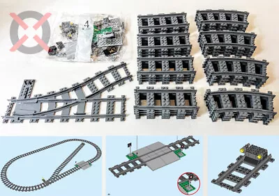 LEGO Train Tracks Railroad Level Road Car Crossing Switch Stop Buffers 60198   • $79.99