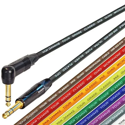 £32.67 • Buy Van Damme Starquad Cable TRS Straight Right Angle Gold Neutrik Jack 1/4  6.35mm