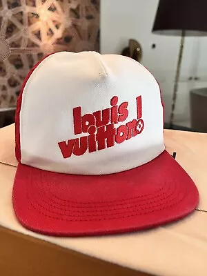 Auth Louis Vuitton Mesh Cap Everyday Red 60 Virgil Abloh Casquette • $799