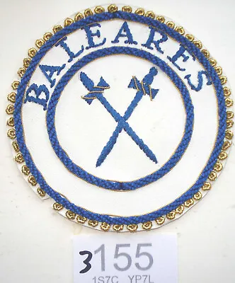 #3155     Grand Lodge Spain - Provincial Apron Badge - Baleares • £15