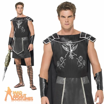 £29.99 • Buy Adult Roman Spartan Dark Gladiator Costume Male Centurion Warrior Fancy Dress