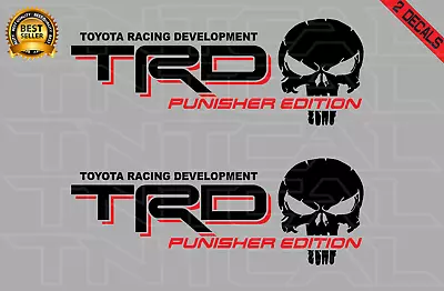 TRD PUNISHER EDITION Decal Set Toyota Tacoma Tundra Vinyl Stickers Black/red • $17.77