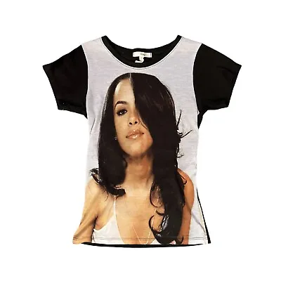 Aaliyah 90s Graphic Short Sleeve T-Shirt Women’s Baseball Tee • £2.40