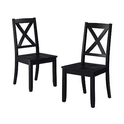  Maddox Crossing Dining Chairs Set Of 2 Black • $118.80