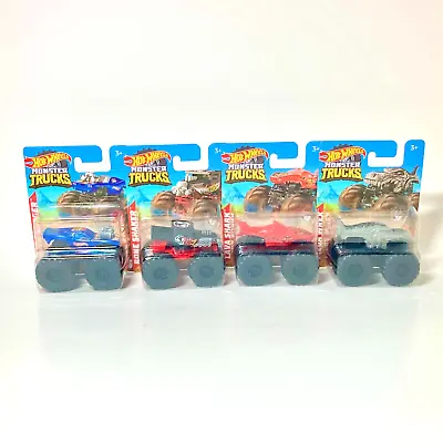 Hot Wheels Monster Trucks Cake Toppers Mini Trucks For Play Lot Of 4 • $15.99