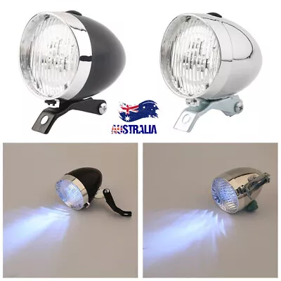 Retro Bicycle Bike 3 LED Front Light Headlight Vintage Flashlight Lamp New • $14.99