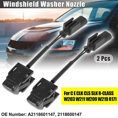 1Pair Windshield Washer Sprayer Nozzle A2118601147 For C E CLK R-CLASS G1W6 • $43.99