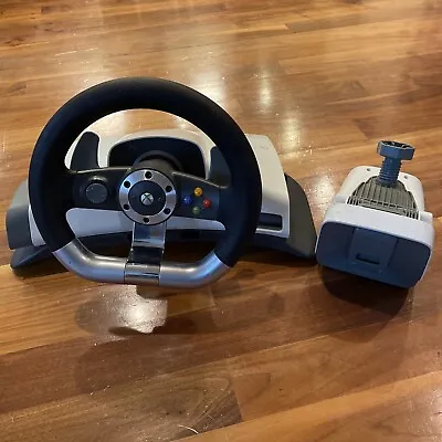 Microsoft Xbox 360 Wireless Racing Steering Wheel Force With Mount. • $24