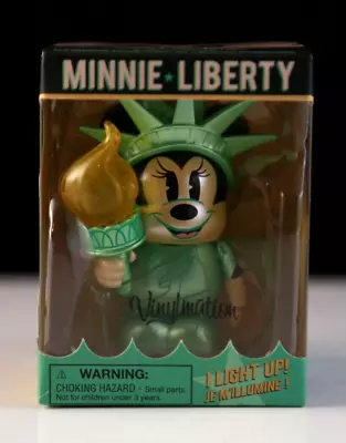 New Disney Vinylmation 3  Vinyl Figure - Minnie Statue Of Liberty New York Light • $12.95