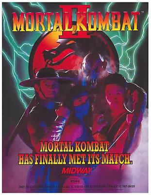 Mortal Combat By Midway Video Arcade Flyer / Brochure / Ad • $13.95