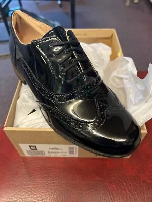 £57 • Buy Clarks Hamble Oak Ladies' Black Leather Patent Brogues Size 5.5 And 6