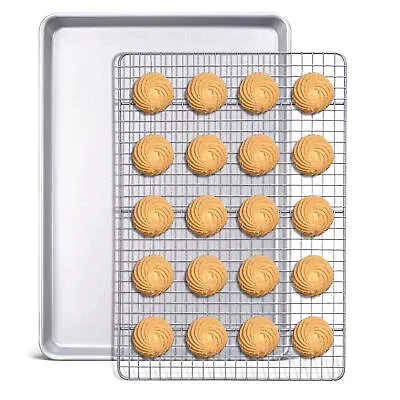 Baking Sheet With Rack Nonstick - Commercial 13'' X 18'' Baking Pan With Wire... • $38.70