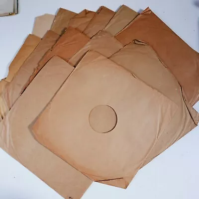 13x 12  Brown Paper Record Sleeves For 78rpm Discs  FAIR • $22.38