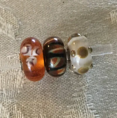 Authentic Trollbeads Brown Sea Urchin Set/Lot • $65.99