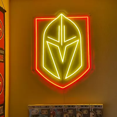 20 X14.6  Vegas Golden Knights Flex LED Neon Sign Gift Man Cave Garage Décor Bar • $142.26