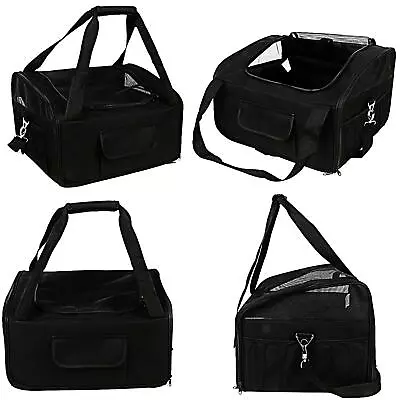 £14.99 • Buy Black Car Seat & Carrier Cat Small Dog Pet Puppy Travel Cage Bag Belt Booster