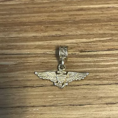Nomades Branch Emblem Marine Corps Aviation Wings Dangle Charm .925 Silver New • $39.95