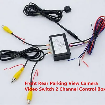 Universal Car Front Rear Parking View Camera Video Switch 2 Channel Control Box • $26.39