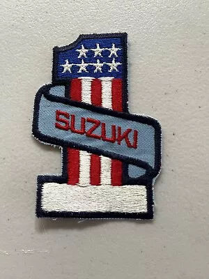 $9.95 • Buy Suzuki Red White And Blue Flag Number 1 Iron On Patch Fashion Accessories 