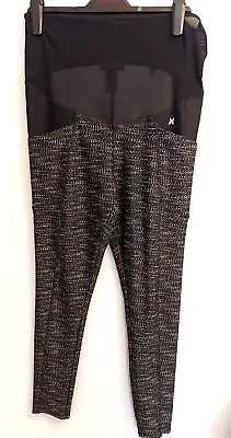 Next Ladies Black & Grey Mix. Maternity Trousers. Size 12. Retail Price £28.00 • £4