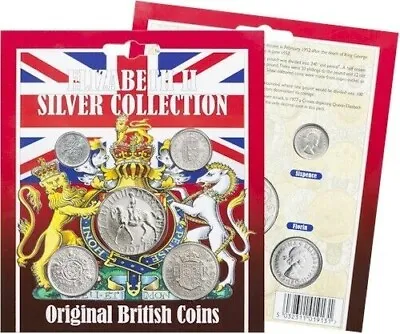 £12.99 • Buy ELIZABETH II SILVER COLLECTION Coins X5 Presentation Pack Queen 1953+ Half Crown