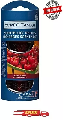 Yankee Candle ScentPlug Fragrance Refills Black Cherry Plug In Air Freshener • £8.49