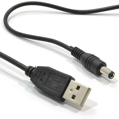 USB-A To 2.1 5.5mm Barrel Jack Male DC 5v Power Charger Plug Adapter Cable Lead • £3.49