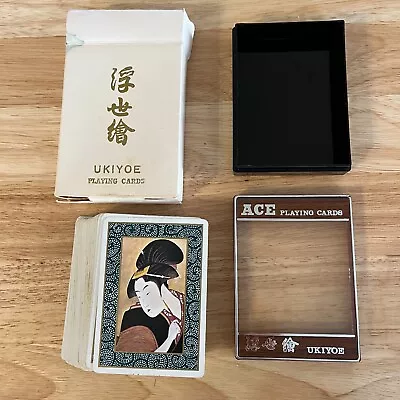 Vintage ACE Playing Cards Ukiyoe Geisha Theme - Used • $8