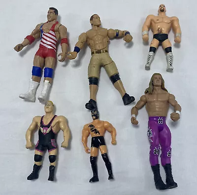 WWE WWF Wrestlers Lot Of 6 Loose Posable Wrestling Action Figures Mexican Cena • $22.80